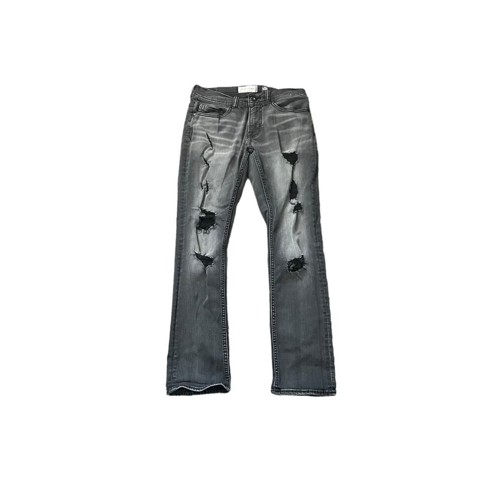 Departwest Men's Grey and Black Jeans